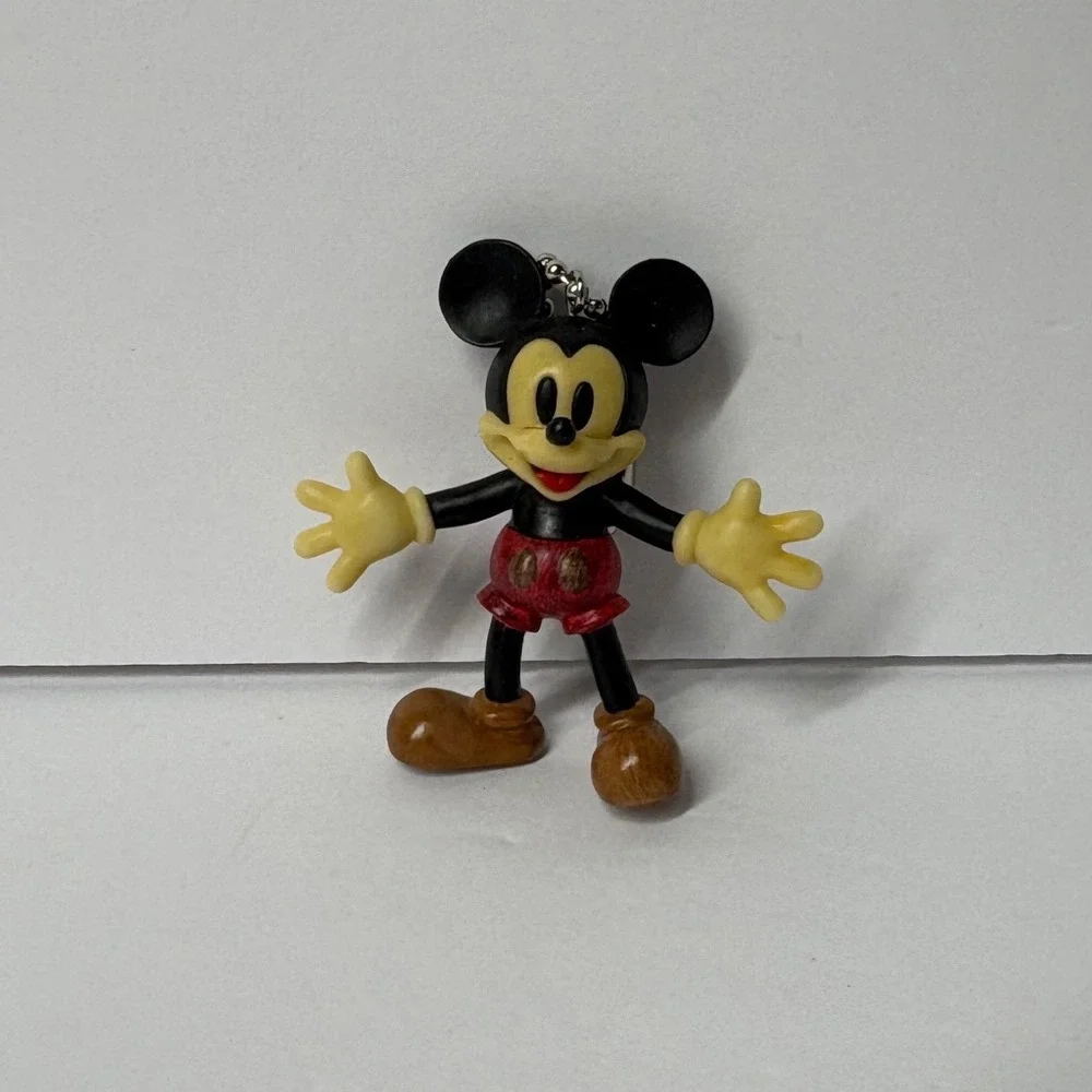 Vintage Disney Mickey Mouse Keychain Figure Disneyana Retro Collectible